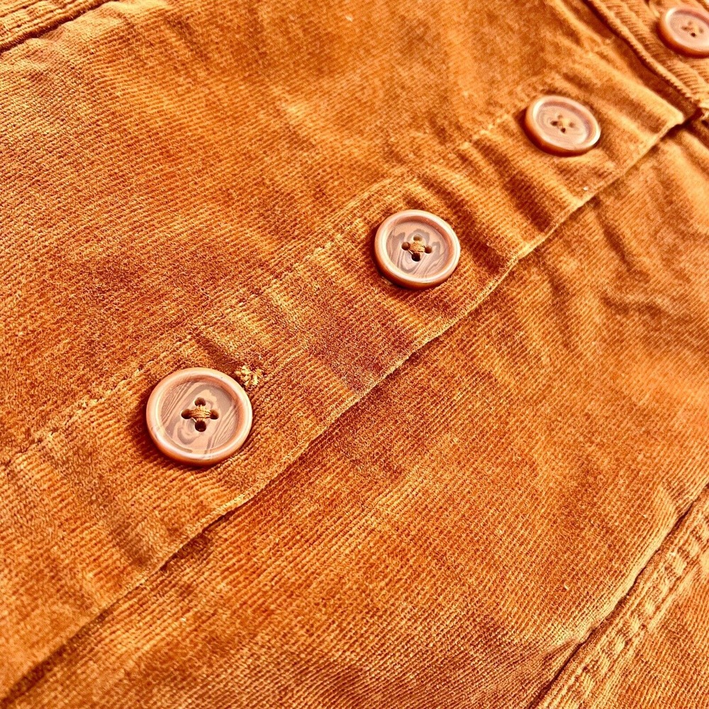 Knox Rose Corduroy Button-Front Mini Skirt Women's Size 4 Bronze Wave 90’s Y2k - Picture 3 of 11